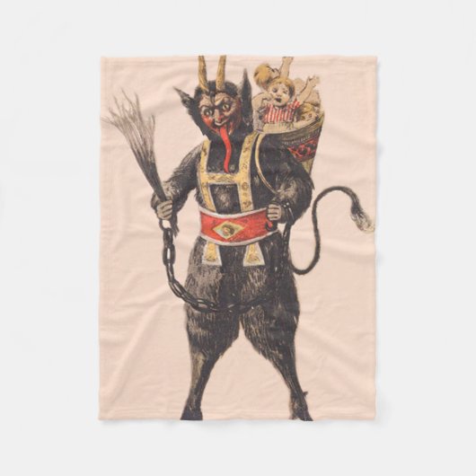 Krampus entführt Kinder mit der Rute Fleecedecke (Vorderseite)