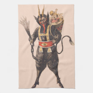 Krampus entführt Kinder mit der Rute Handtuch