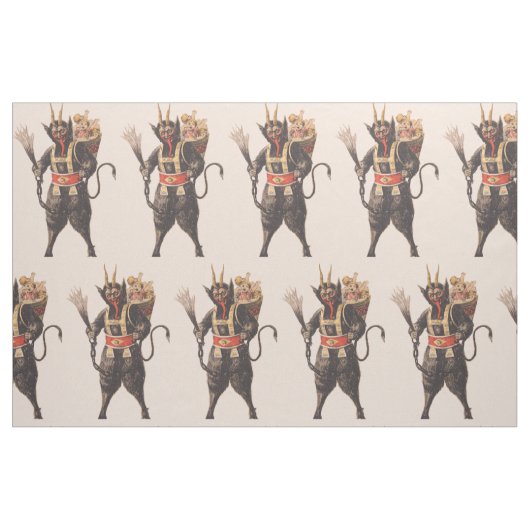 Krampus entführt Kinder mit der Rute Stoff (Yard (91,4 cm))