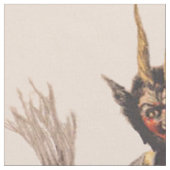 Krampus entführt Kinder mit der Rute Stoff (Nahaufnahme)