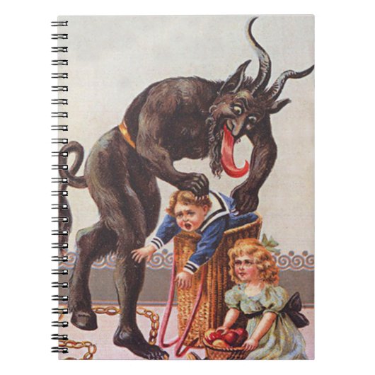 Krampus entführt Kinder Notizblock (Vorderseite)