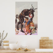 Krampus entführt Kinder Poster (Küche)