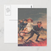 Krampus entführt Kinder Postkarte (Vorne/Hinten)