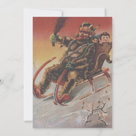 Krampus entführt Kinder Schlitten (Vorderseite)