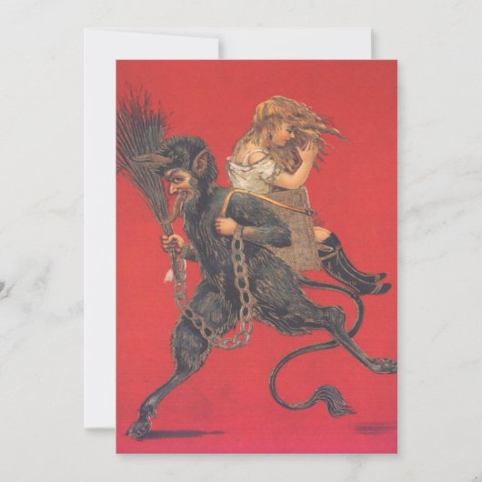 Krampus entführt Mädchen (Vorderseite)