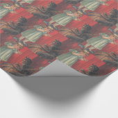 Krampus entführt Mädchen Geschenkpapier (Ecke)