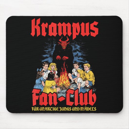 Krampus Fan-club Ugly Xmas German Christmas Demon Mousepad (Vorne)