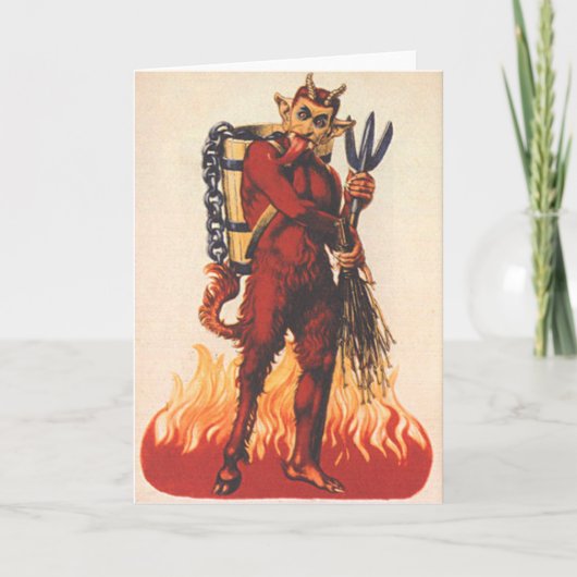 Krampus Feiertagskarte (Vorderseite)