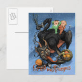 Krampus Feiertagspostkarte (Vorne/Hinten)