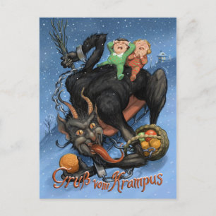 Krampus Feiertagspostkarte
