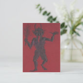 Krampus Feiertagspostkarte (Stehend Vorderseite)