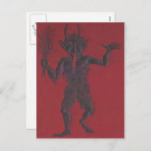 Krampus Feiertagspostkarte (Vorne/Hinten)