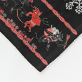 Krampus fing ein wertloses Kind Fleecedecke (Ecke)