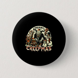 Krampus Frohe Creepmas Weihnachten 30er Retro Cart Button