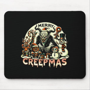 Krampus Frohe Creepmas Weihnachten 30er Retro-Cart Mousepad