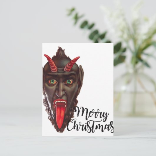 Krampus fröhliche Weihnachten (Stehend Vorderseite)