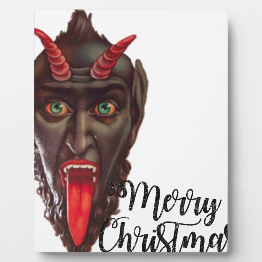 Krampus fröhliche Weihnachten Fotoplatte (Vorderseite)