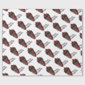 Krampus fröhliche Weihnachten Geschenkpapier (Flach)