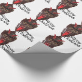 Krampus fröhliche Weihnachten Geschenkpapier (Ecke)