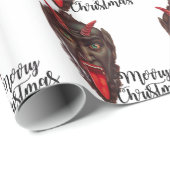Krampus fröhliche Weihnachten Geschenkpapier (Rolleneckpunkt)