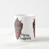Krampus fröhliche Weihnachten Kaffeetasse (Mittel)