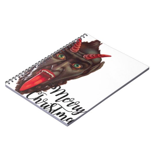 Krampus fröhliche Weihnachten Notizblock (Linke Seite)