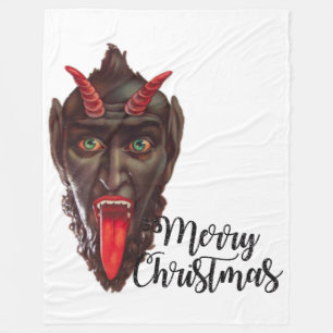 Krampus fröhliche Weihnachtsdecke Fleecedecke