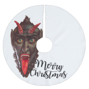 Krampus fröhlicher Weihnachtsbaumrock Polyester Weihnachtsbaumdecke