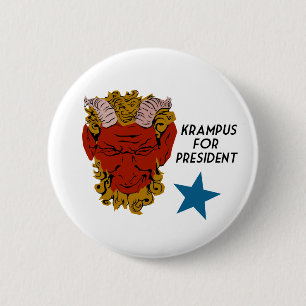 Krampus für Präsidentenkampagnenknopf Button