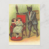 Krampus für schlechte Kinder Postkarte (Vorderseite)