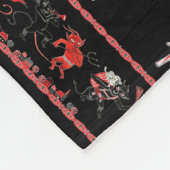 Krampus gebrochene Zuckerstange Fleecedecke (Ecke)