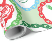 Krampus Geschenk-Verpackung Geschenkpapier (Rolleneckpunkt)