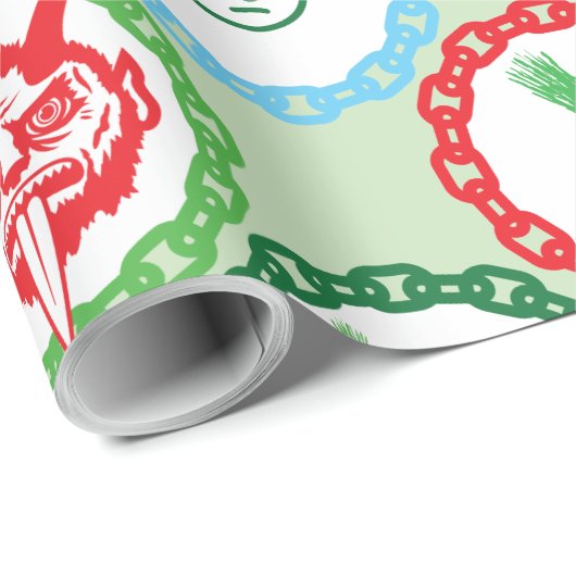 Krampus Geschenk-Verpackung Geschenkpapier (Rolleneckpunkt)