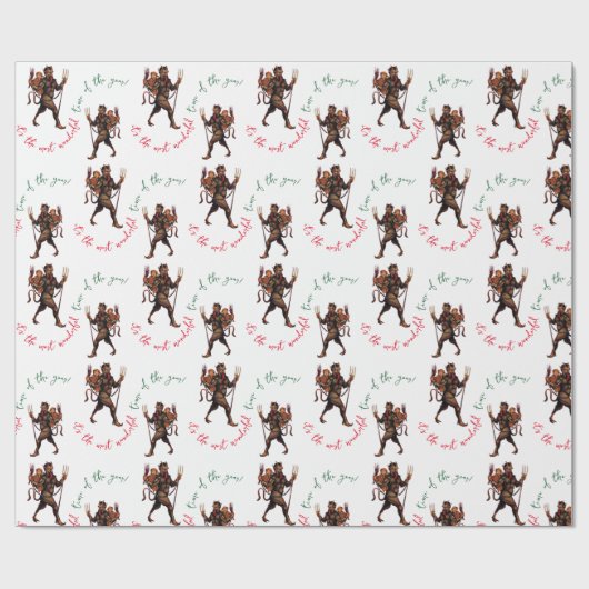 Krampus Geschenkpapier (Flach)