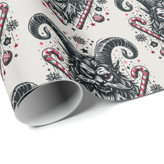 Krampus Geschenkpapier (Rolleneckpunkt)