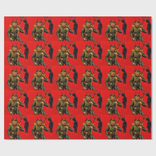 Krampus Geschenkpapier (Flach)