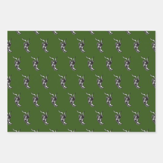 Krampus Geschenkpapier Set (Vorderseite 3)