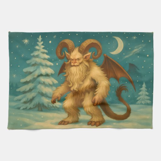 Krampus Geschirrtuch (Horizontal)
