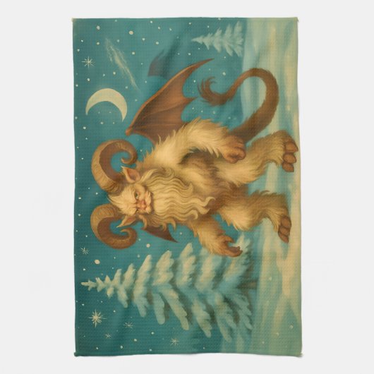 Krampus Geschirrtuch (Vertikal)