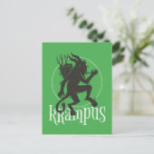Krampus Green Postkarte (Stehend Vorderseite)