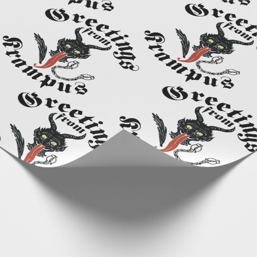Krampus Greetings Geschenkpapier (Ecke)