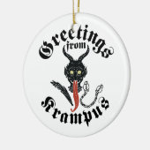 Krampus Greetings Keramik Ornament (Links)