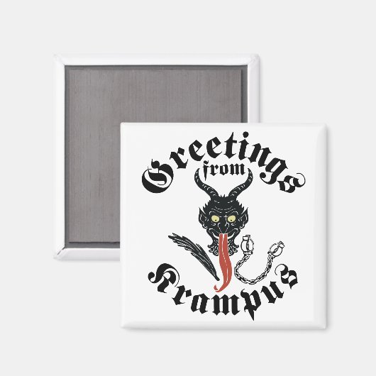 Krampus Greetings Magnet (Vorderseite/Rückseite)