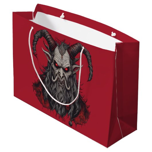 Krampus Große Geschenktüte (Rückseite Schrägansicht)