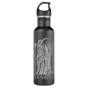 Krampus - Gruss von Krampus Dark Gothic Weihnachte Edelstahlflasche