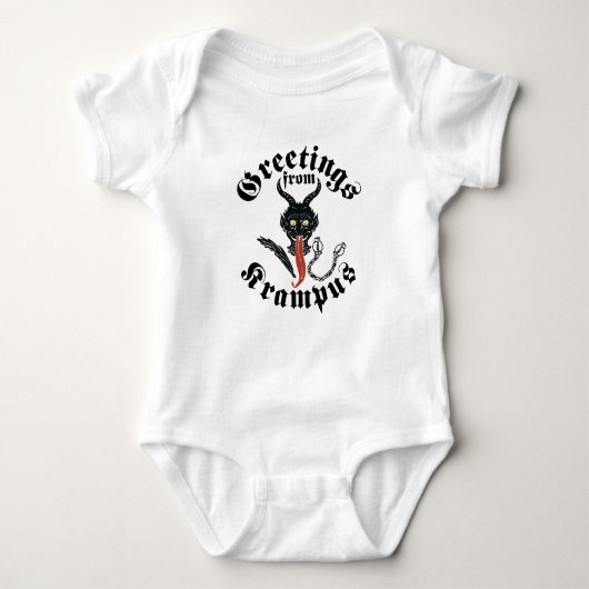 Krampus Grüße Baby Strampler (Vorderseite)