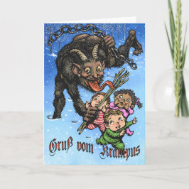 Krampus Grußkarte Feiertagskarte