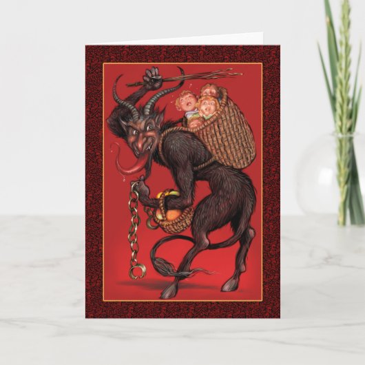 Krampus Grußkarte Karte (Vorderseite)