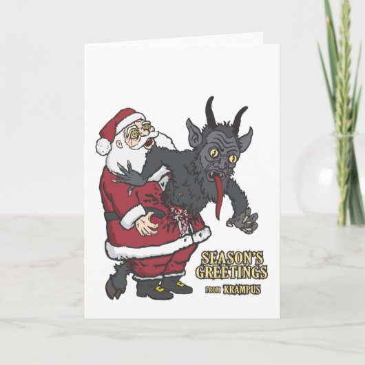 Krampus Grußkarten Feiertagskarte (Vorderseite)