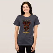 Krampus Heraldic Crest Coat of Arms Christmas Tri-Blend Shirt (Vorderseite voll)